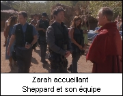 Zarah accueillant Sheppard et son quipe