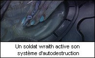 Un soldat wraith active son systme d'autodestruction