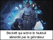 Beckett qui active le fauteuil aliment par le gnrateur