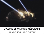 L'Apollo et le Ddale dtruisant un vaisseau rplicateur