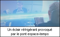 Un clair rfrigrant provoqu par le pont espace-temps